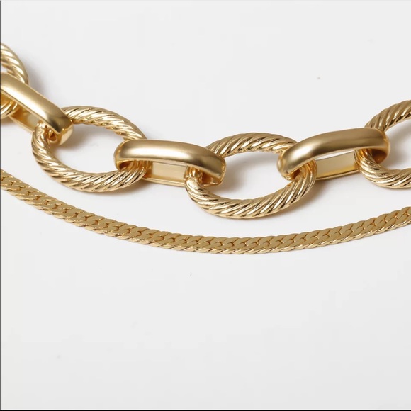 ¥ NEW 18K YELLOW GOLD CHOKER CHAIN NECKLACE - Picture 4 of 6